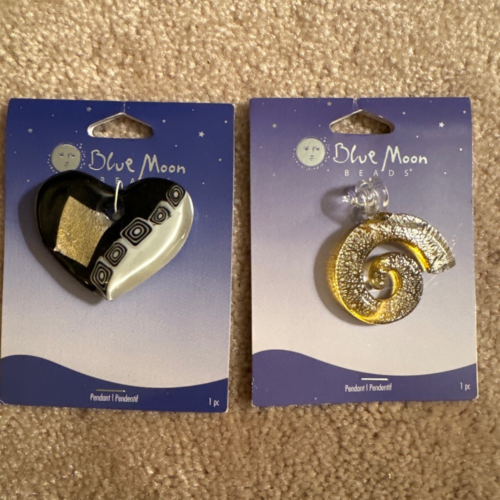 Blue Moon Beads Pendant for Jewelry Making